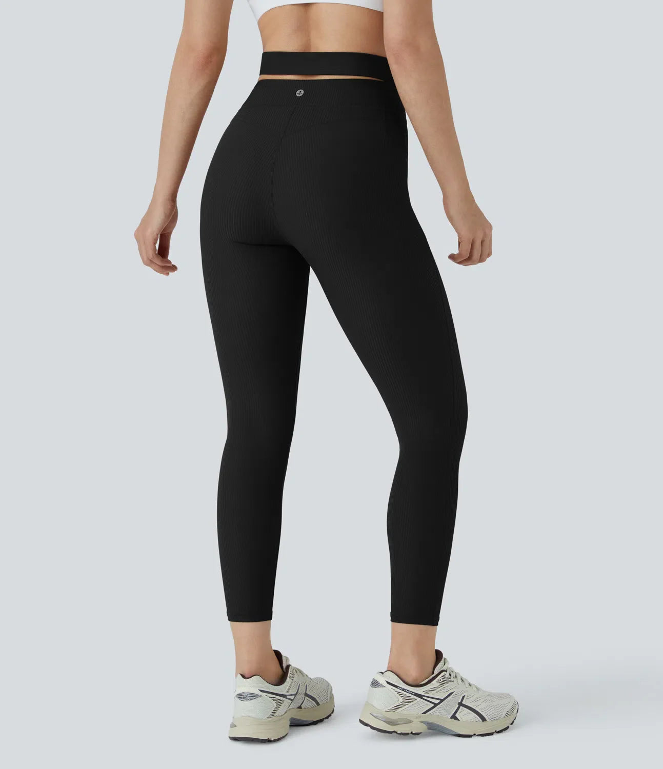 Ribbed Buckle Yoga Leggings